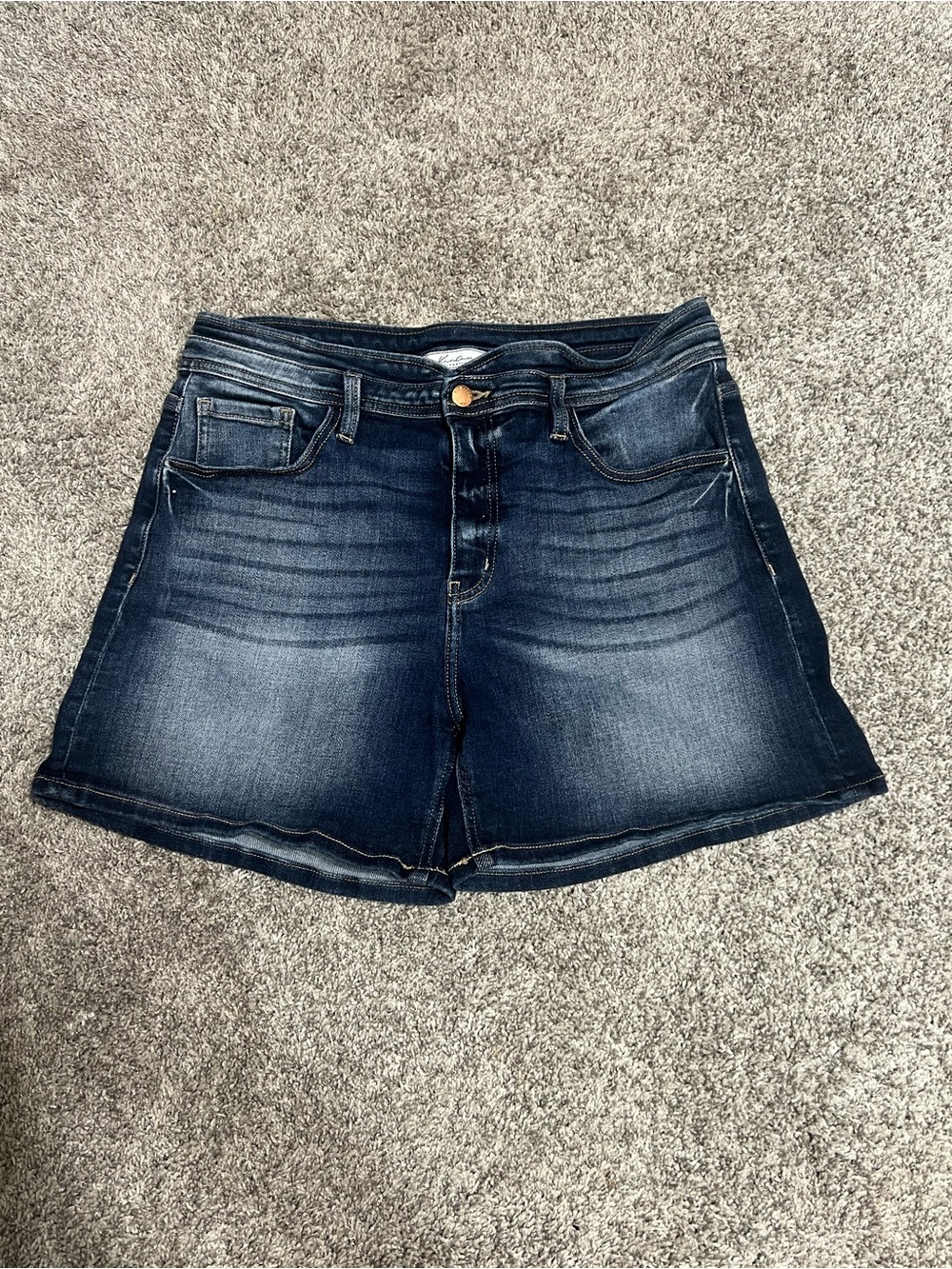 Kancan Dark Wash Denim Shorts
